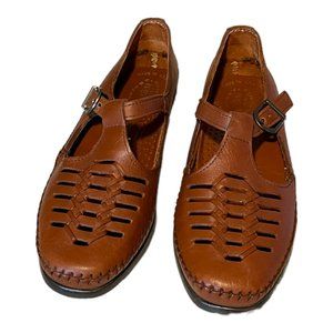 Dexter T-Strap Huarache Slip-On - Brown - Size 8 - New without Box